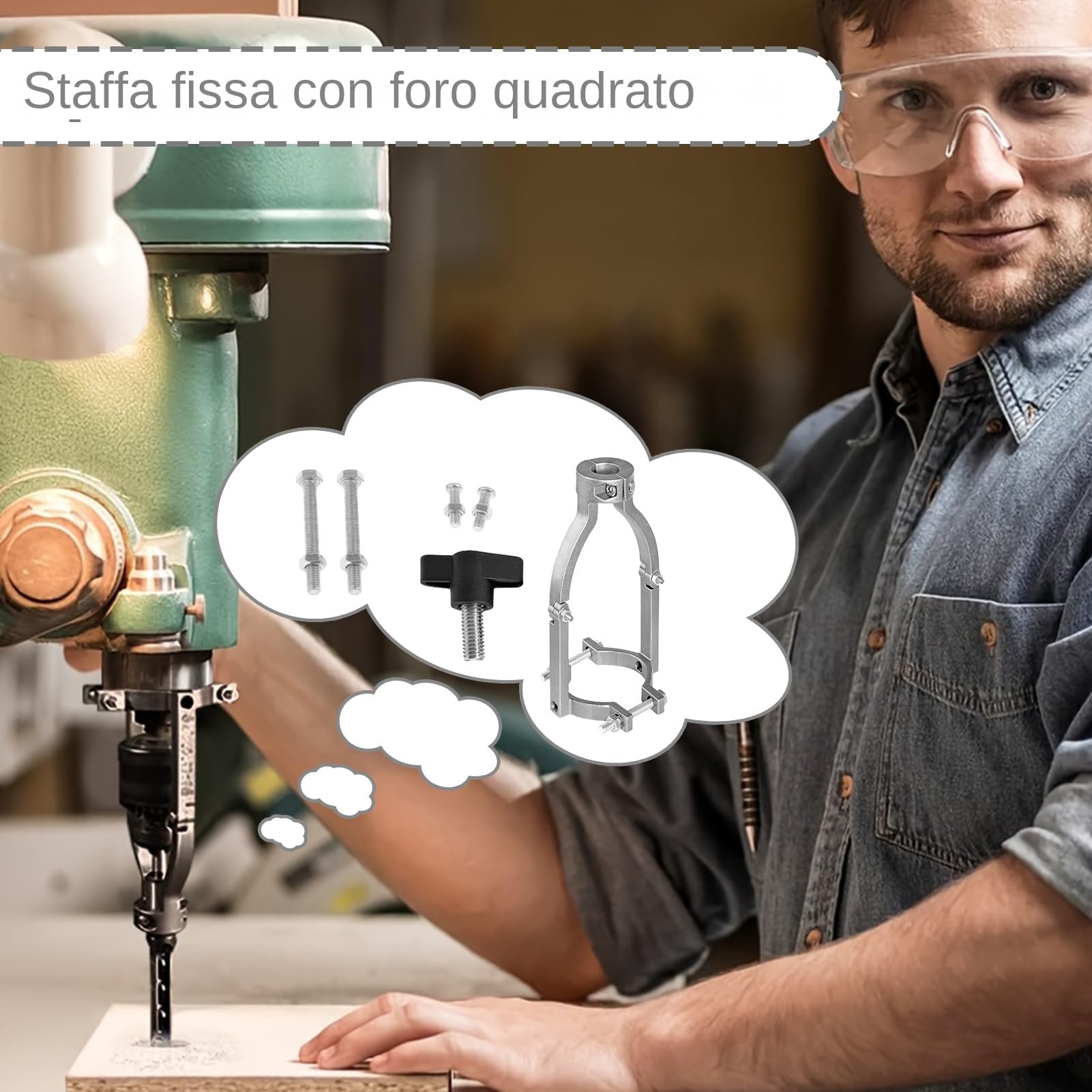Taladro manual con punta para espiga - Para mortero, herramienta de