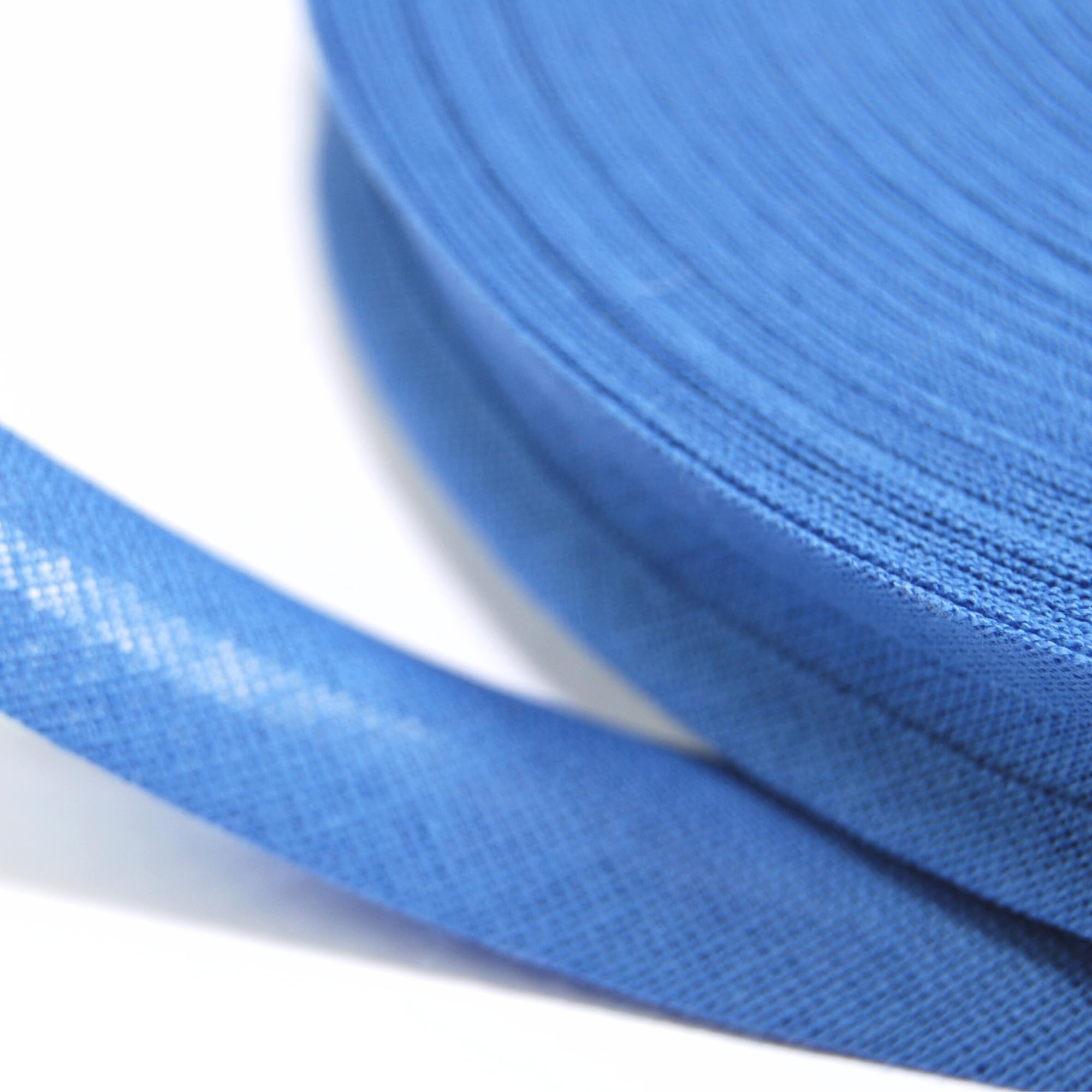 celloexpress 25mm Butcher Blue Cotton Bias Binding Tape for Sewing - Trim Edging Quilting Bunting Crafts (5m - 500cm)