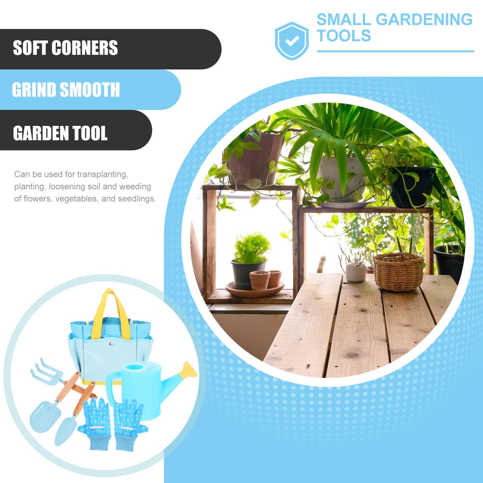 Attrezzi da Giardinaggio per e Leggeri e Colorati per e Kit per Trapianto e Piante Outdoor