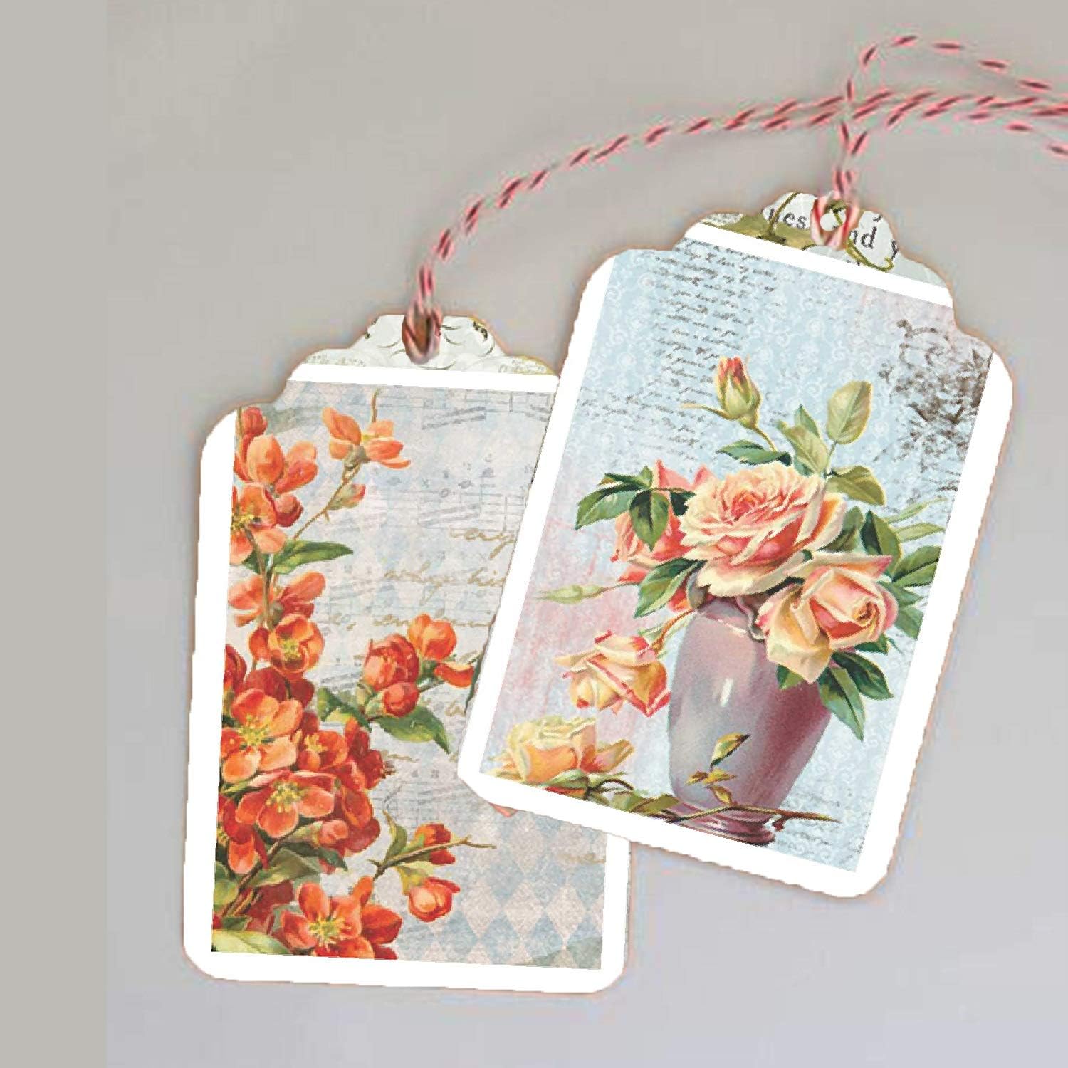 CrafTreat Reusable Floral Decoupage Paper for Crafts, Flower and Mini Florals, Size: A4 (8.3 x 11.7 Inch) 8 Pcs - Image 5