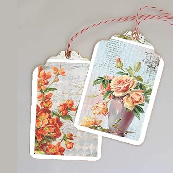 CrafTreat Floral Decoupage Paper A4 (8.3 x 11.7 Inch) 8 Sheets Flower & Mini Floral Printed Craft Paper for Furniture, Scrapbooking, Collage & DIY Home Decor