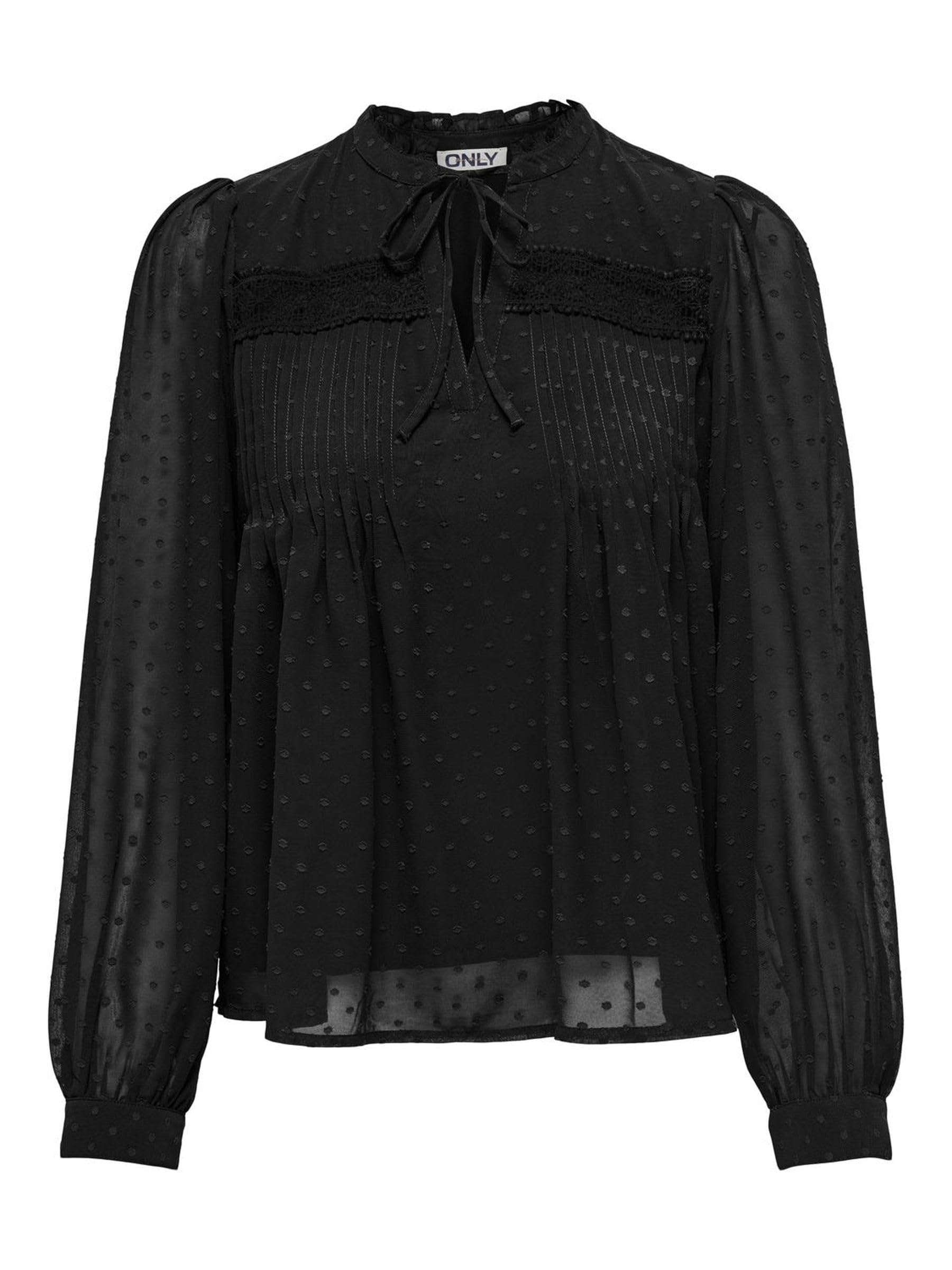 ONLY Female Top with Long Sleeves Detailed, Black, S
