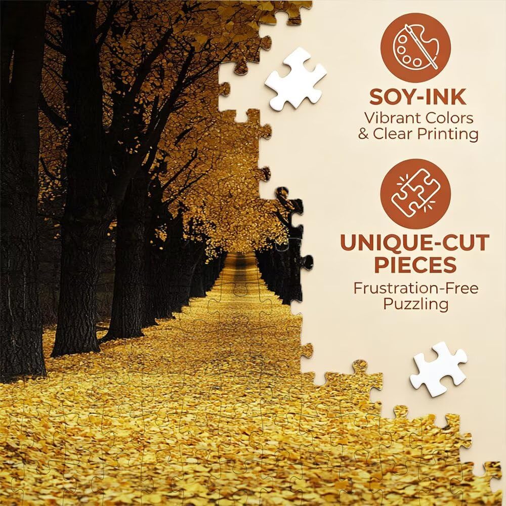 Puzzle 6000 sztuk, żółte liście puzzle dla dorosłych 6000, drewniane puzzle, klasyczne gry edukacyjne, niemożliwe wyzwanie, rodzina gier, kreatywny prezent DX0YL1-457