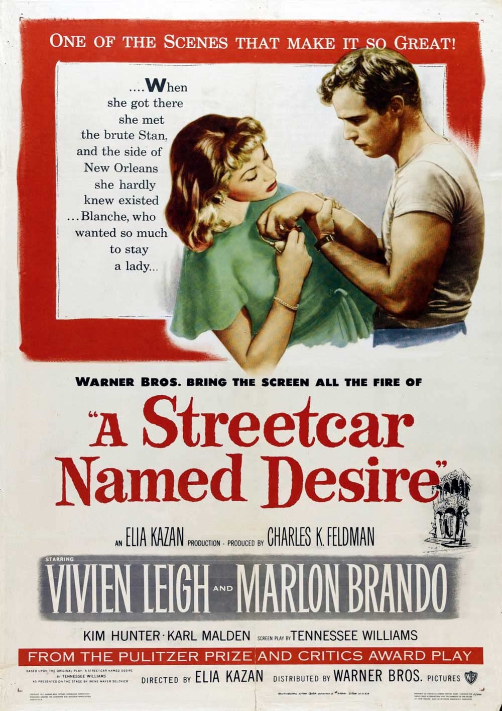 A Streetcar Named Desire Brando Poster/Print/Picture Satin Photo Paper - A3-297mm x 420mm