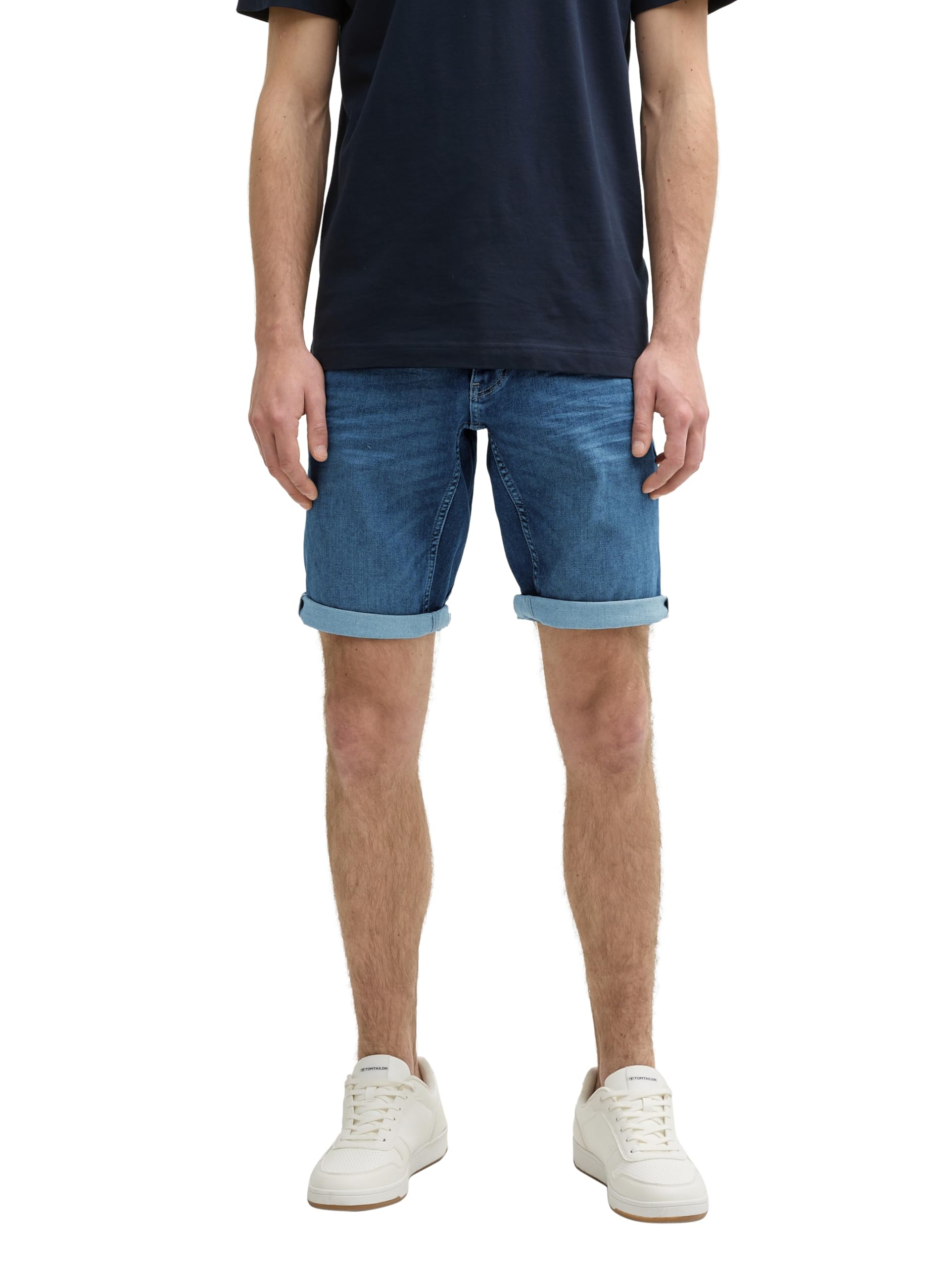 Tom Tailor Herren TTJOSH Regular Slim Jeans Shorts mit Superstretch