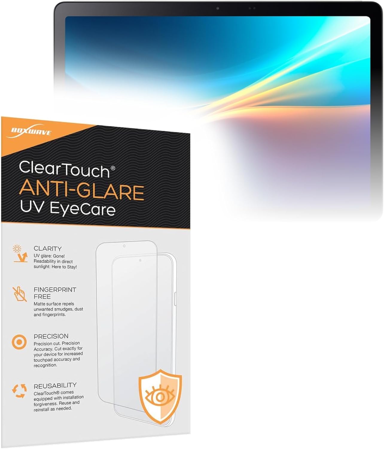 BoxWave Screen Protector Compatible With Acer Iconia V11 - ClearTouch Anti-Glare Anti-UV EyeCare (2-Pack), Filters out Harmful Blue Light Reduce Fatigue
