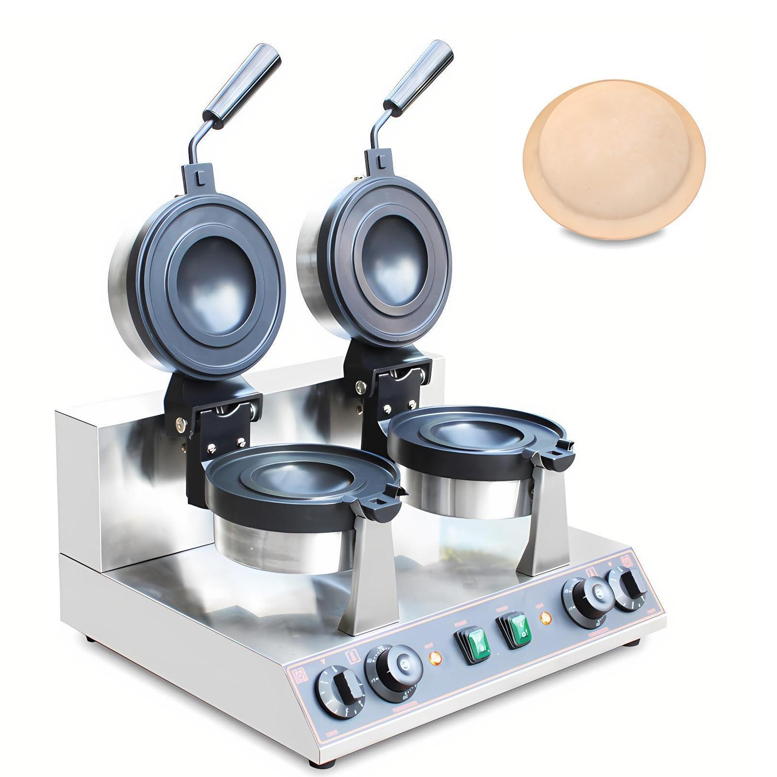 Macchina per Waffle Belga E Macchina per Waffle Elettrica, Piastra Riscaldante Doppio Lato, Temperatura Regolabile, Ristoranti E Uso Domestico Dual