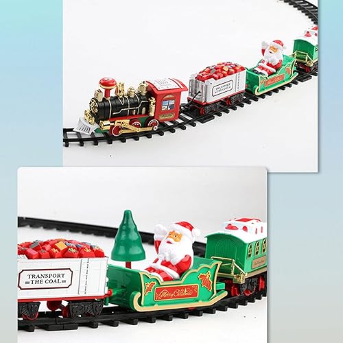 Miniatura 2 de Juego de tren de Navidad para alrededor del árbol, tren eléctrico para árbol de Navidad, tren eléctrico para debajo del árbol de Navidad, entrena