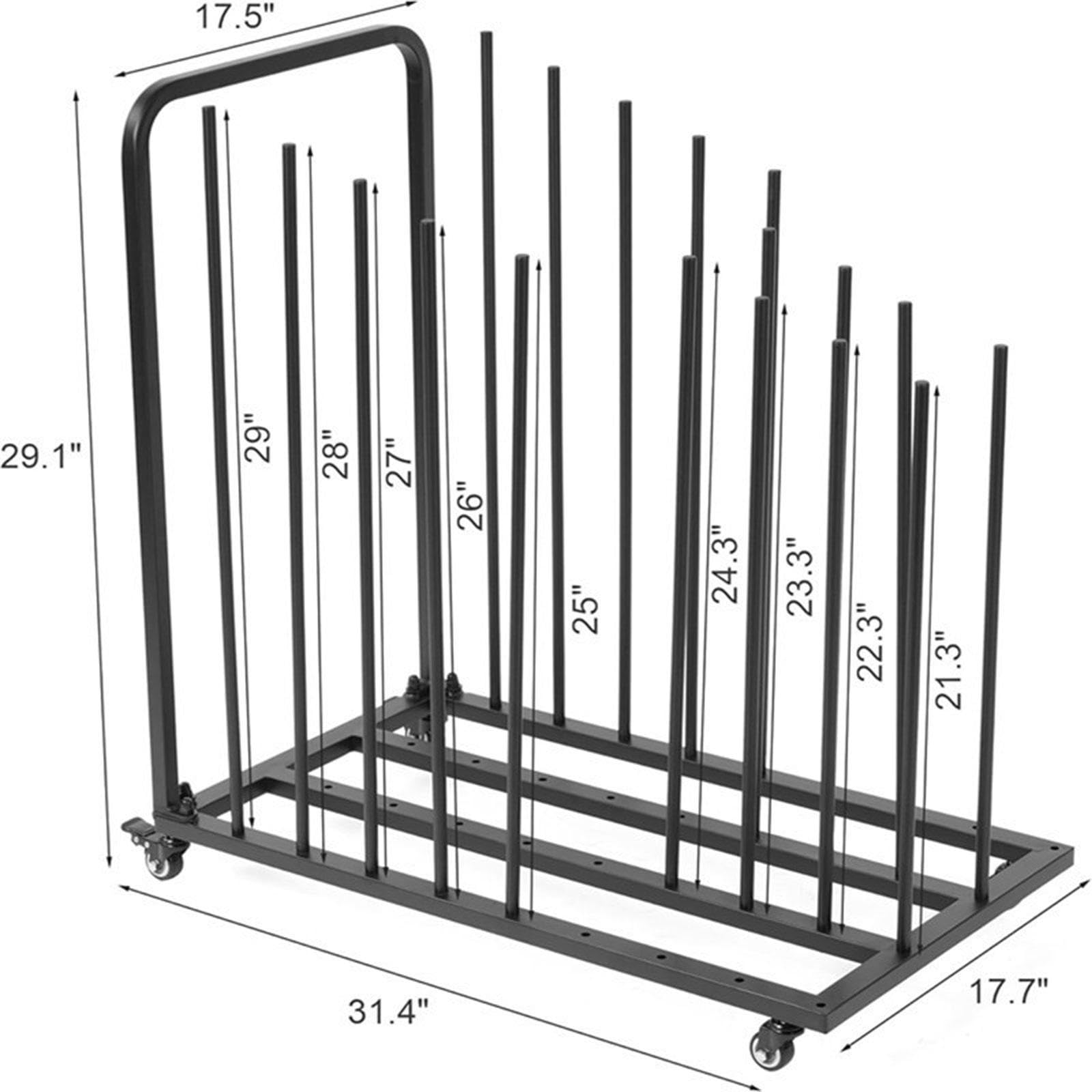 Wytrzymały metalowy stojak do przechowywania sztuki na kółkach, minimalistyczna deska do suszenia i ekspozycji dzieł sztuki i rzemiosła - idealne akcesorium dla artystów i rzemieślników