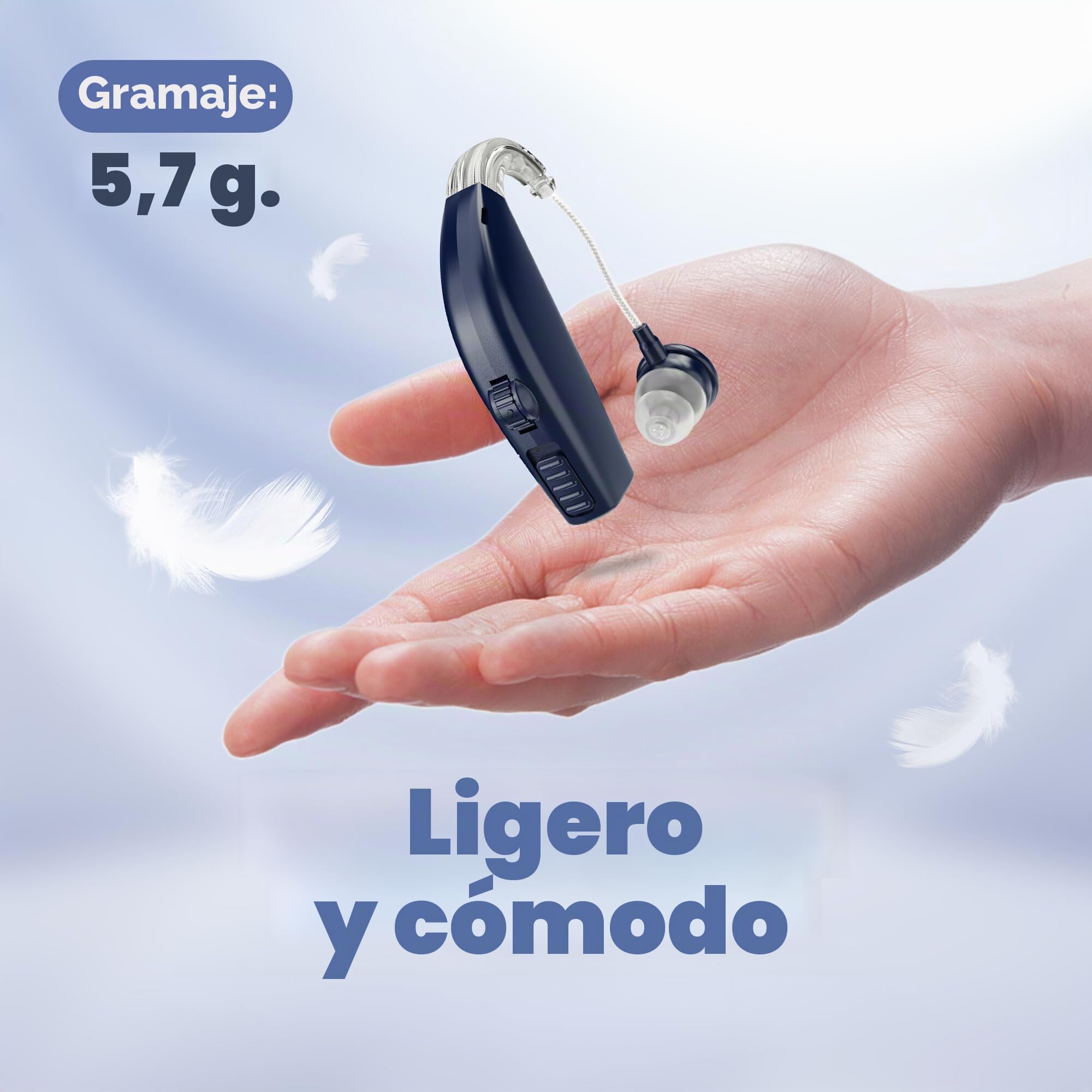 MEDca Par de 2 con batería que dura todo el día, azul