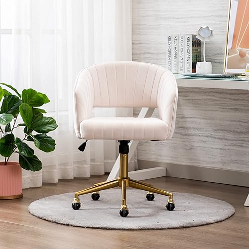 Miniatura 8 de Silla de oficina para el hogar, silla giratoria de terciopelo para escritorio, sillón de acento tapizado, sillas modernas acolchadas con mechones