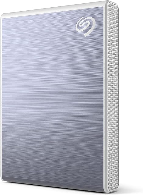 Seagate One Touch SSD, 500 GB, Przenośny Zewnętrzny SSD, Niebieski, szybkość do 1030 MB/s, z Android App, 1 rok Mylio Create, 4 miesiące Adobe CC, 3-Letnie Rescue Services (STKG500402)