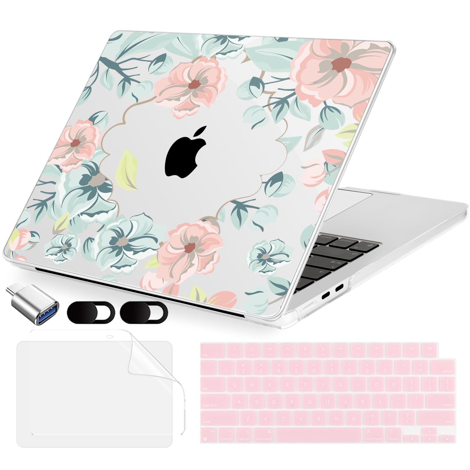 MecBevia Compatible with MacBook Air 13 6 inch Case M4 A3240 M3 A3113 M2 A2681 Released 2025 to