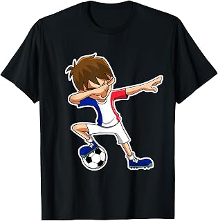 Dabbing Soccer Boy France Jersey, French Kids Dab Gifts T-Shirt