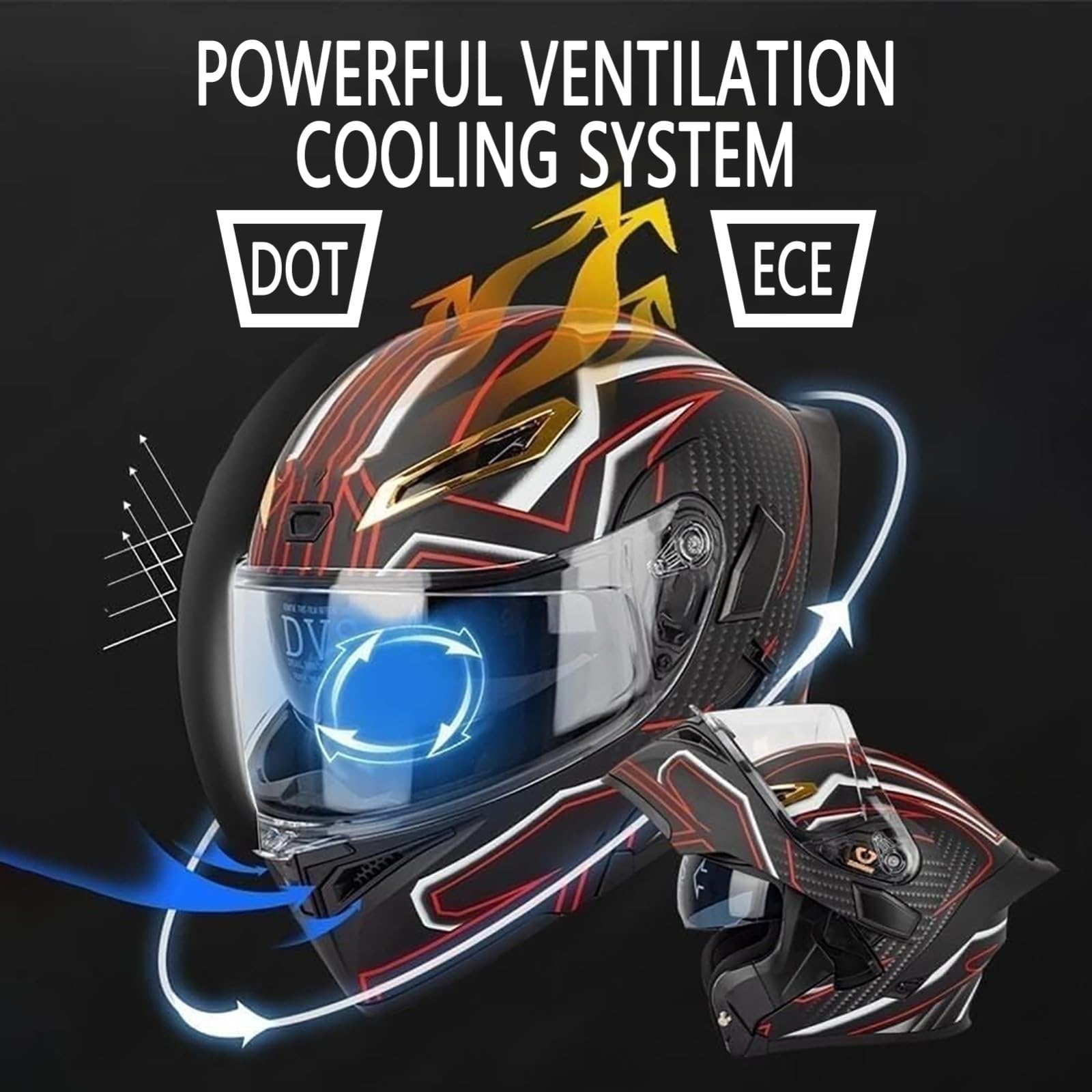 Modułowy, składany kask integralny do motocykli, sprawdzony pod kątem DOT, składany kask integralny do motocykli z podwójnym wizjerem