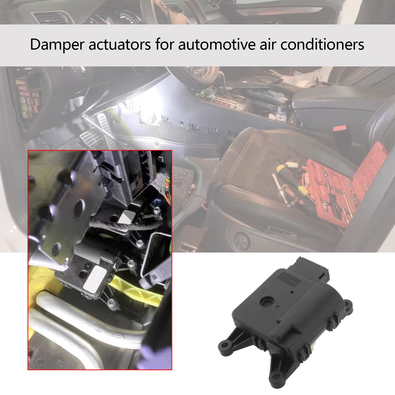 Attuatore per serranda aria condizionata auto 1K0907511B 1K0907511C 1K0907511Q Motore per aletta di ricircolo aria auto compatibile con Audi A3 compatibile con VW
