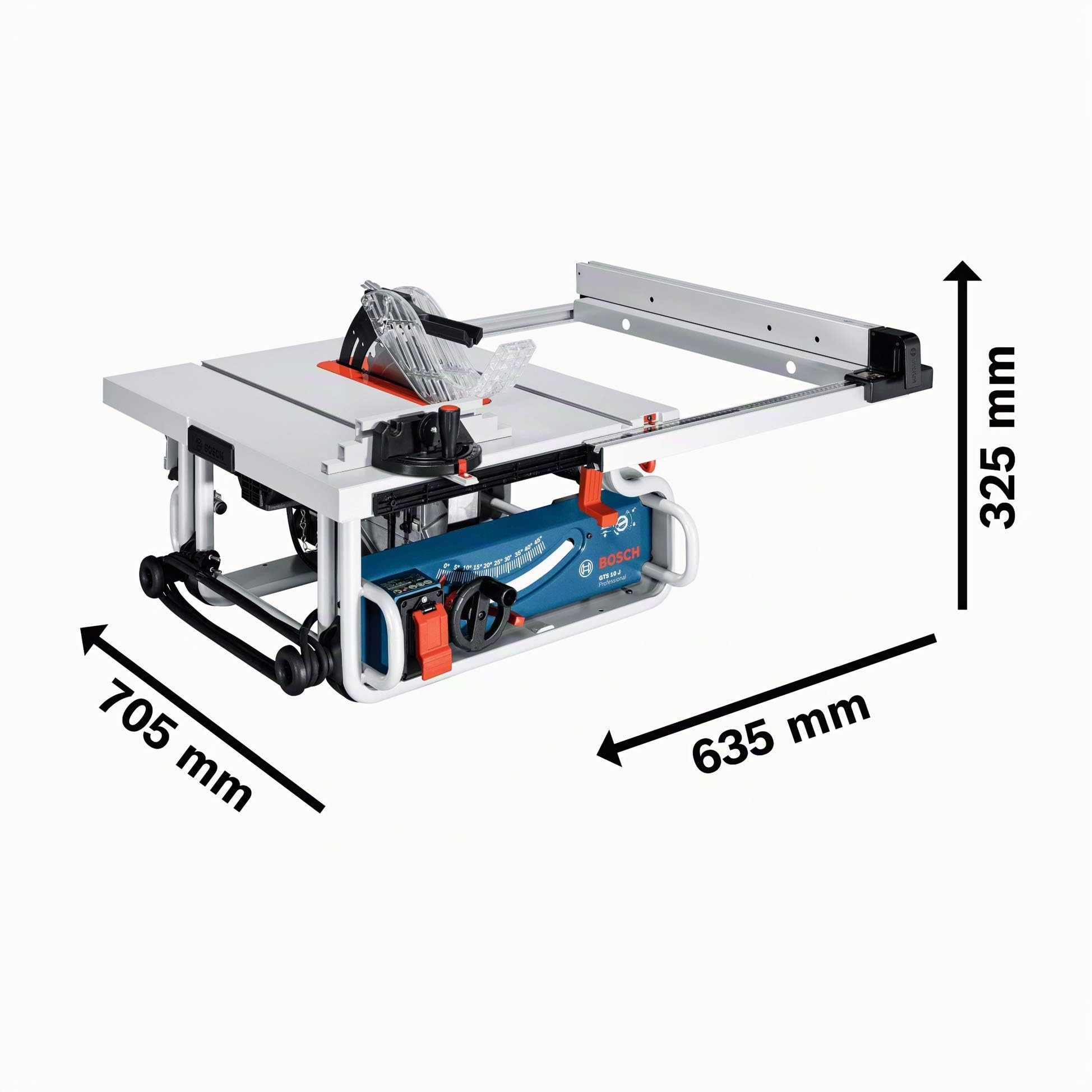 Bosch Professional GTS 10 J - Sierra circular de mesa (1800 W, Ø disco de sierra 254 mm, en caja)