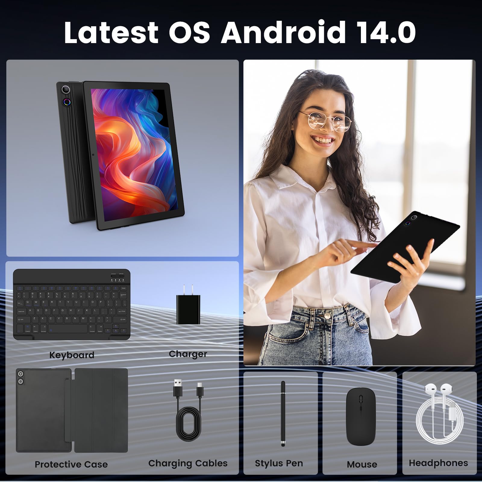 Amazon.co.jp: タブレット 10インチ - 14GB+64GB+1TB拡張 8コアCPU