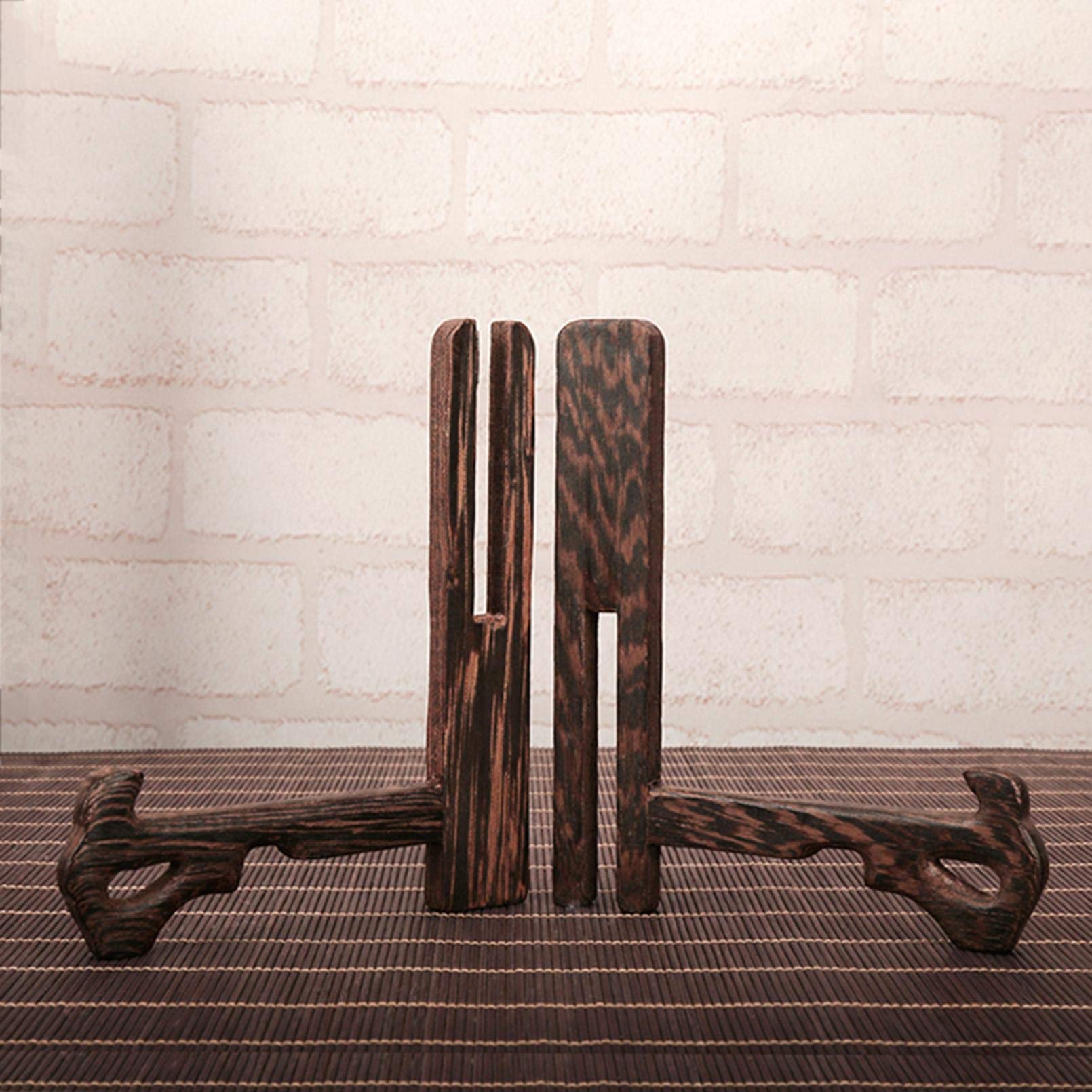 Tellerhalter Ständer, Teller Display Stand 2 Stück Möbeltellerständer, Staffeleihalter, Holzständer, Staffeleien, Tellerständer, Bilderrahmenständer, Holzständer(7inch)