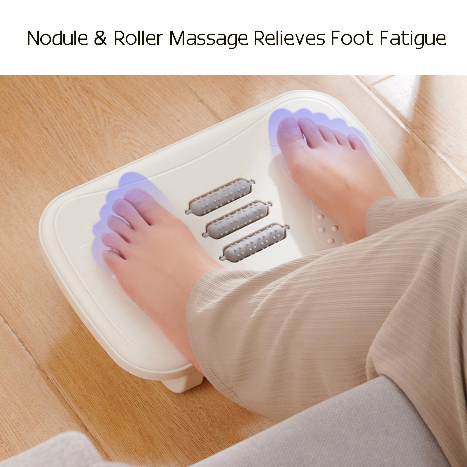 Fußstütze Unter Dem Schreibtisch Mit Fußmassagerolle, Fußstütze For Unter Dem Schreibtisch Bei Der Arbeit, PP-Kunststoffrahmen, Maximale Belastung 120 Kg, For Die Arbeit