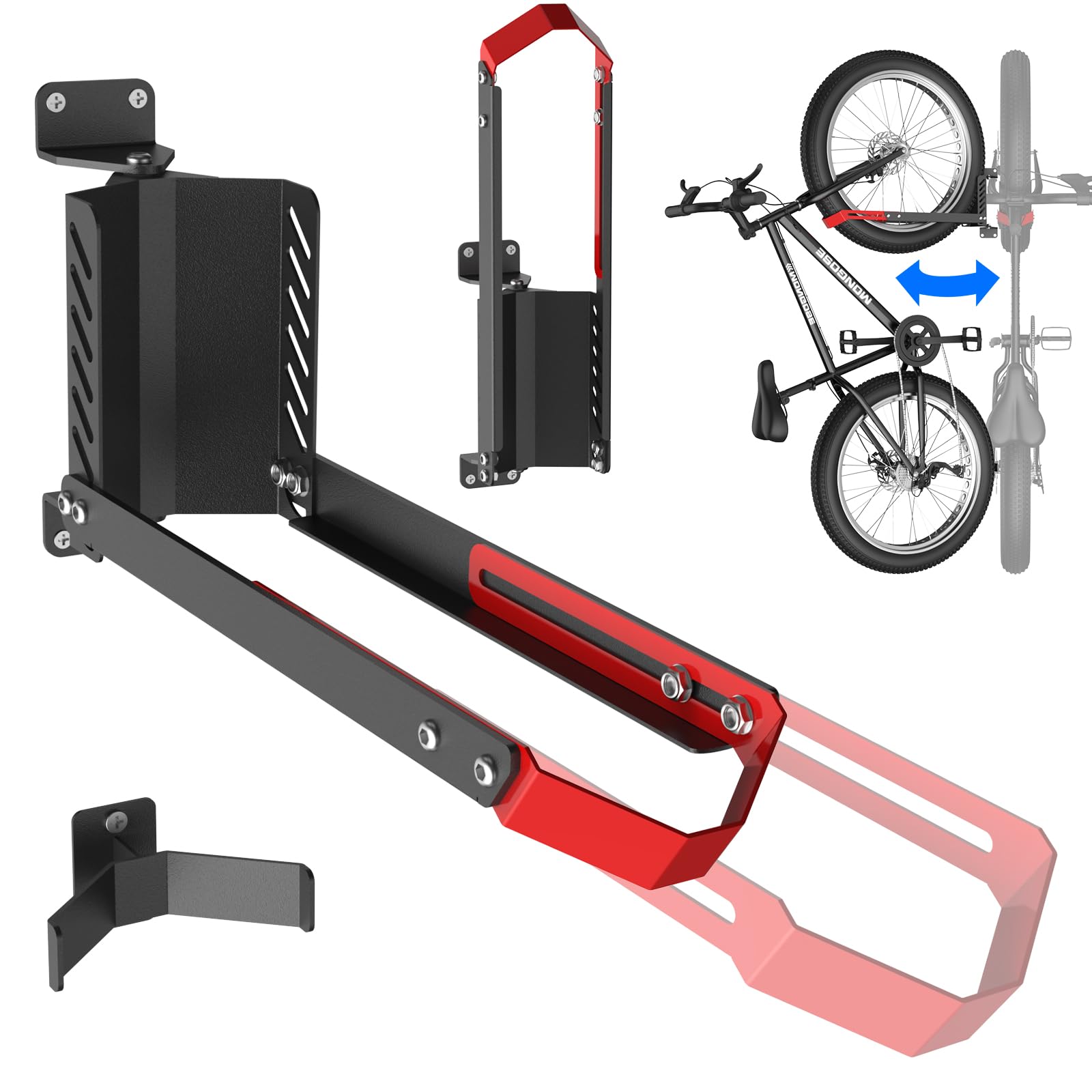 Supporto da parete girevole per bicicletta per pneumatici da 20-29 pollici