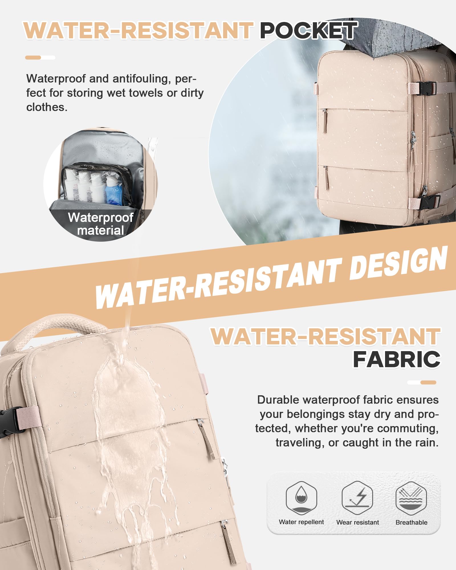 BJLFS Borse da Cabina per Ryanair 40x20x25 Bagaglio a Mano Zaino Borsa Zaino da Viaggio, Zaino da trekking,Zaino Easyjet 45x36x20,Zaino Casual per laptop da 14 pollici per scuola