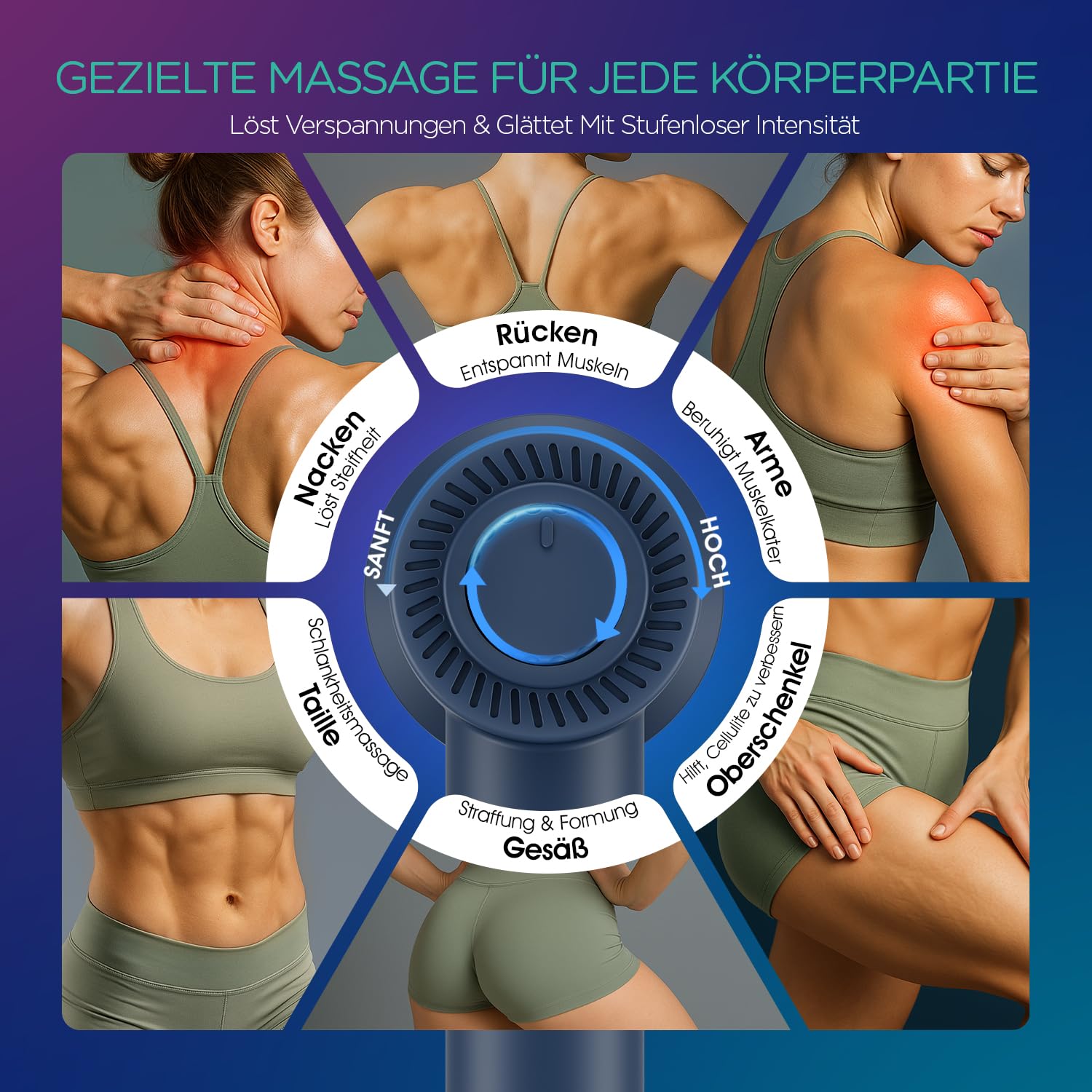 VOYOR-HEALTH Anti Cellulite Massagegerät Handgehaltenes Elektrisches