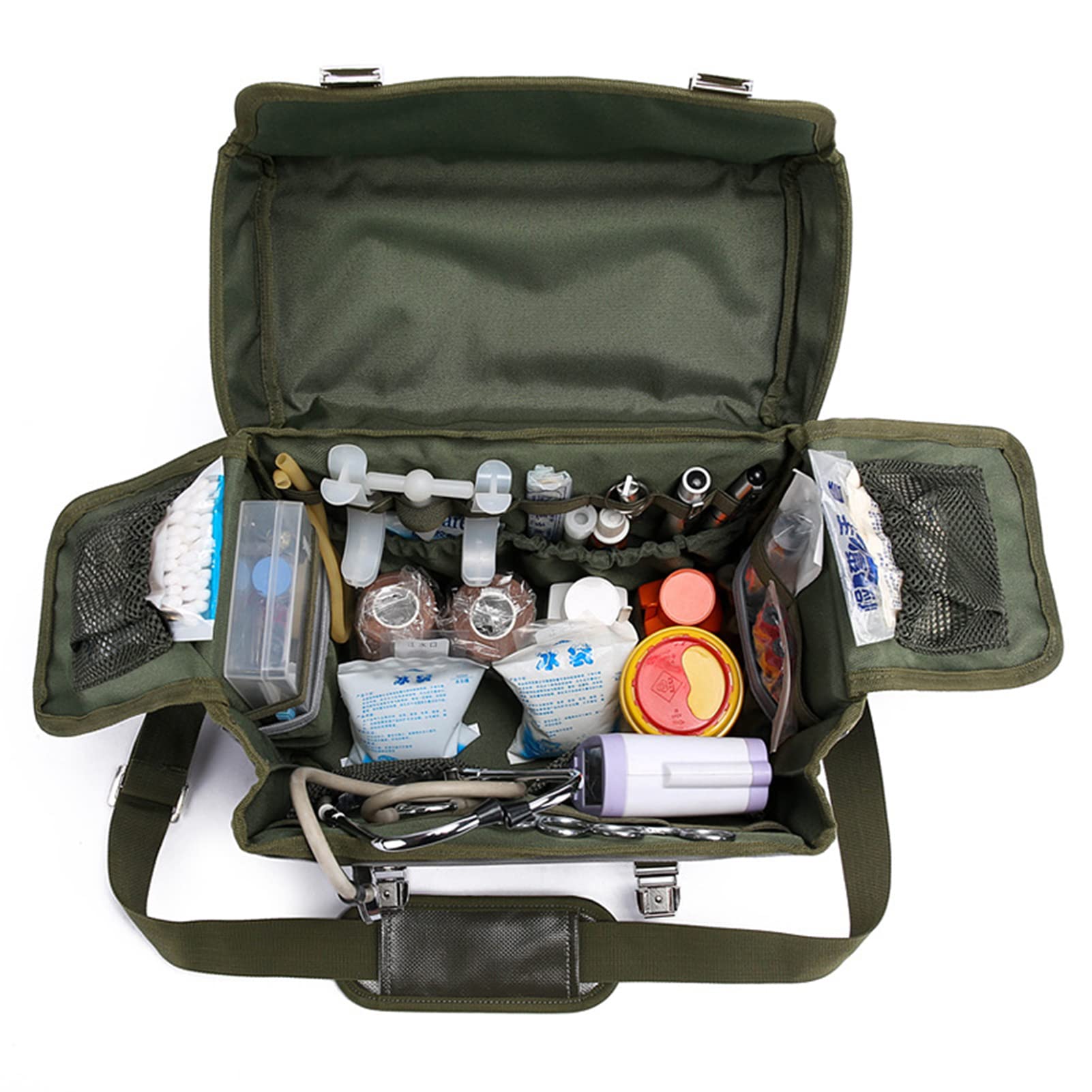 First Aid Kit Empty Emergency Kits -Waterproof Fire Prevention Wear Resisting Adjustable Straps First Aid Bag For Travel, Home, Office, Car, Hiking, Workplace & Outdoor Navy Blue 25 * 35 * 45 - View #14