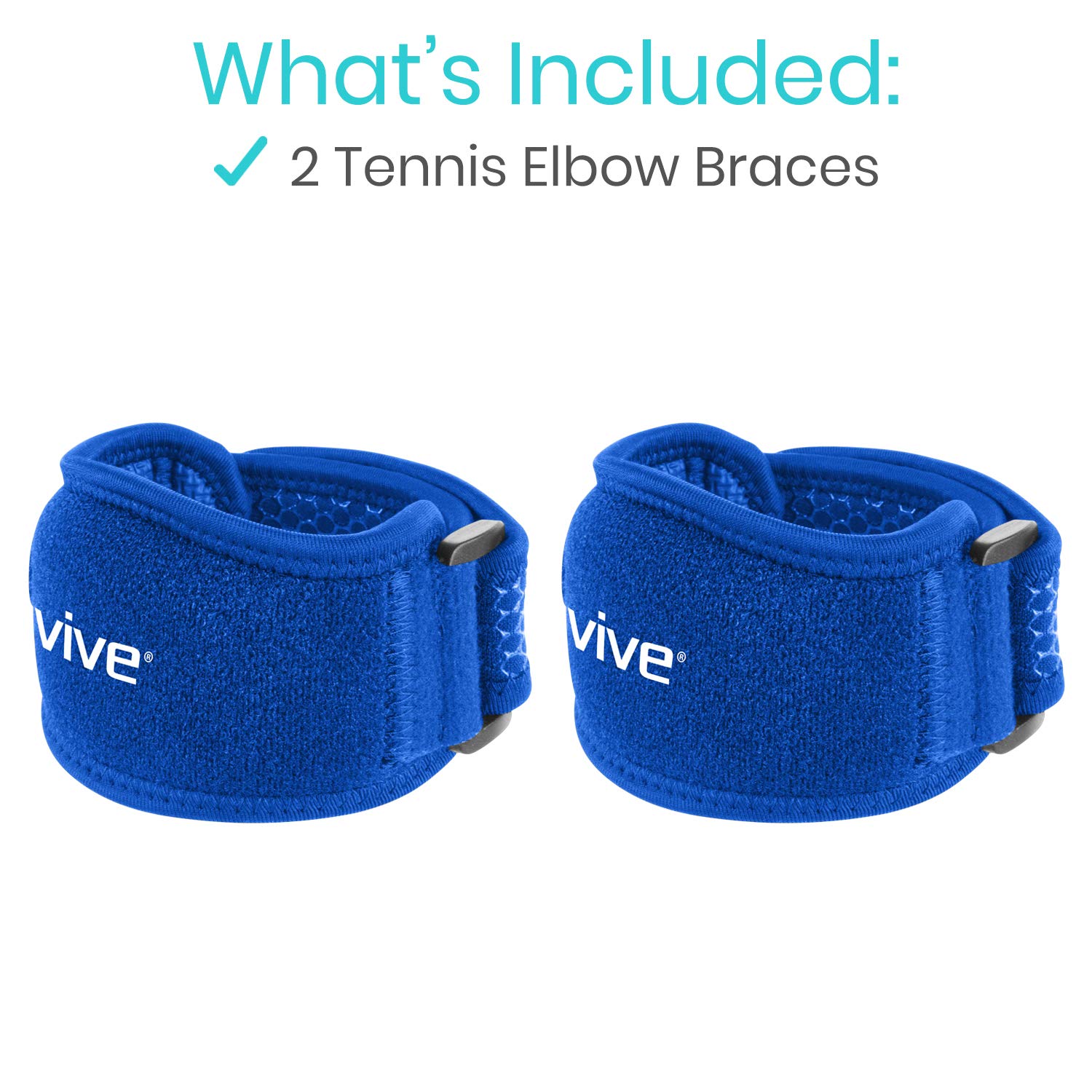 Vive Tennis Elbow Brace (Pair) Rheumatoid Arthritis Strap For