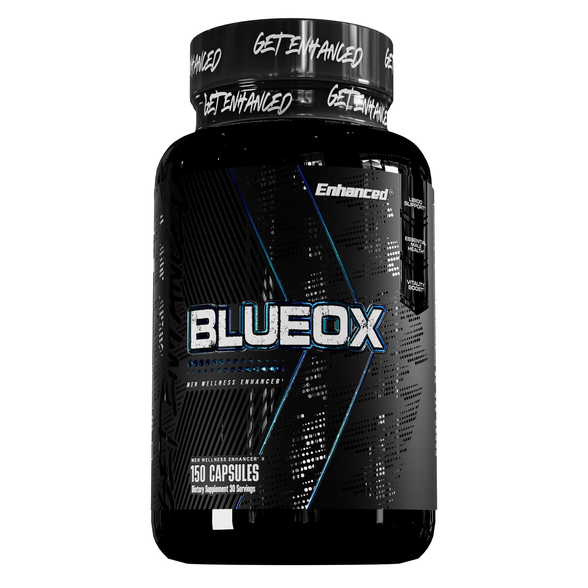 Enhanced Suplemento alimentar com ashwagandha, boro, magnésio, vitamina D3 e zinco — 120 cápsulas