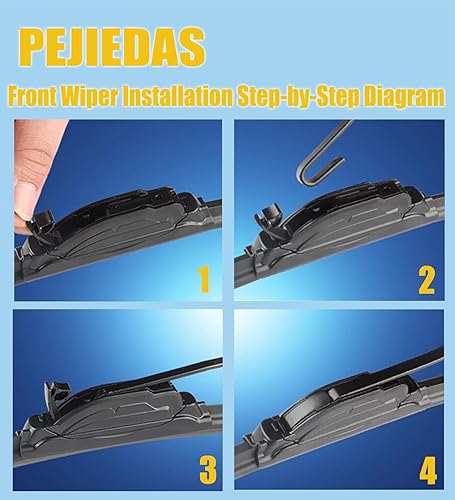 Miniatura 6 de 3 limpiaparabrisas para Chevrolet TrailblazerGMCEnvoy 2002-2006Yukon 2000-2006, limpiaparabrisas delantero + limpiaparabrisas trasero, estilo