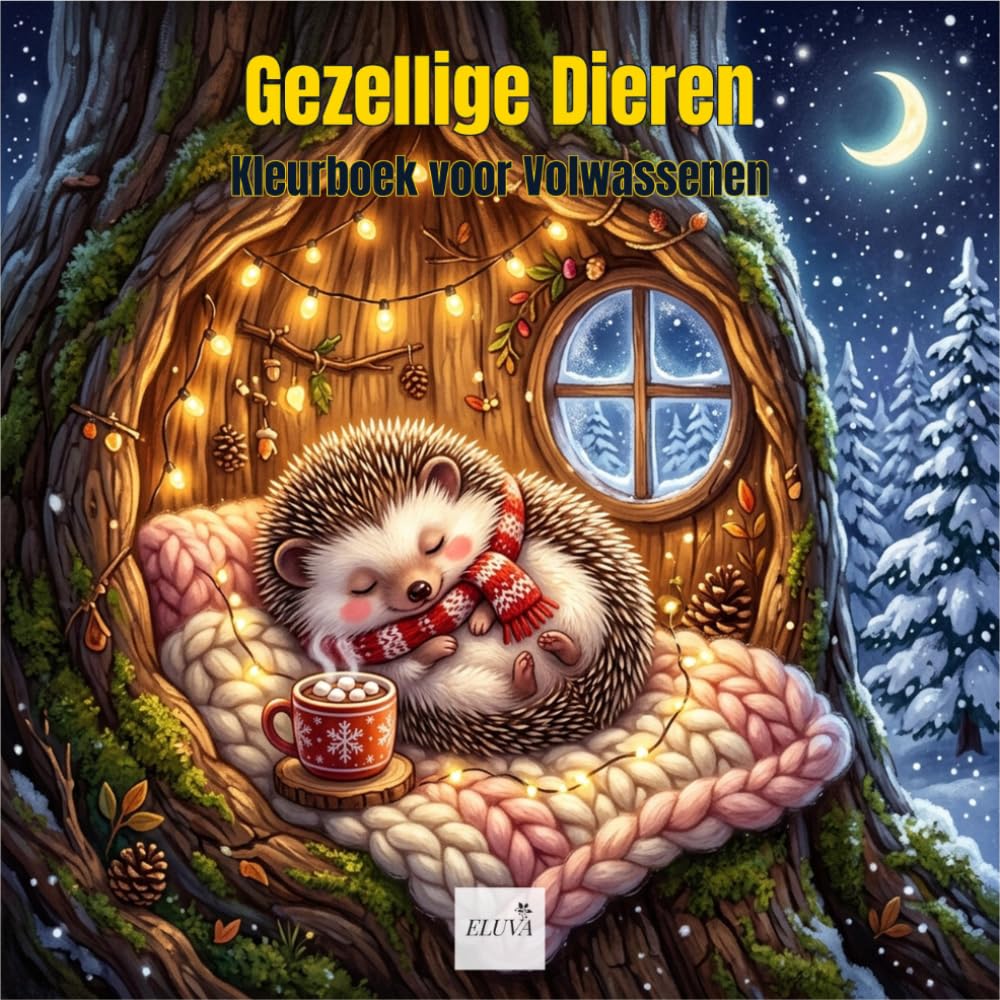 Cozy Animals — Gezellige Dieren — Kleurboek voor Volwassenen en Tieners: 60 Schattige Kawaii Dieren in Knusse Sfeervolle Omgevingen — Ontspan en Kleur
