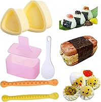 Vista 1 de Molde Onigiri, 3 kits de herramientas Bento, molde de bola de arroz triangular (S + L), molde de Musubi, kit de prensa para hacer Musubi