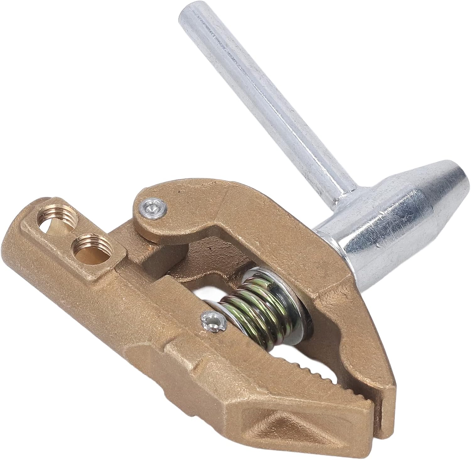 800A Brass Welding Dough Clamp with Rubber Sleeve, Opening 32mm - High Conductivity and Resistant, Ideal for MIG and TIG Welding