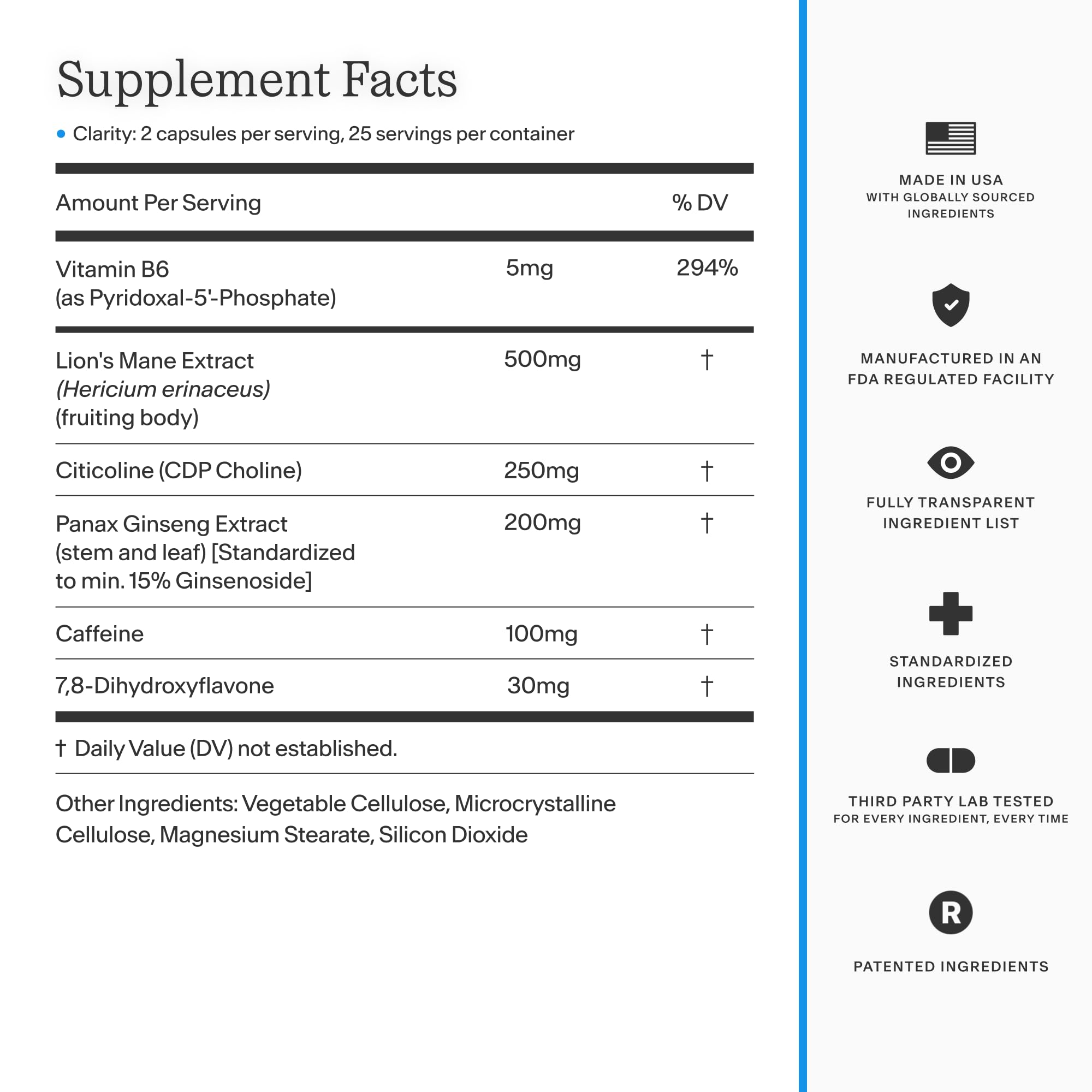 THESIS Clarity Nootropic Supplement Kit with Lion's Mane & Citicoline, 25ct — Amazon image 5