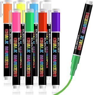 Chalk Markers Fine Tip - 1mm Liquid Chalk Marker for Blackboard Window Car Glass Washable