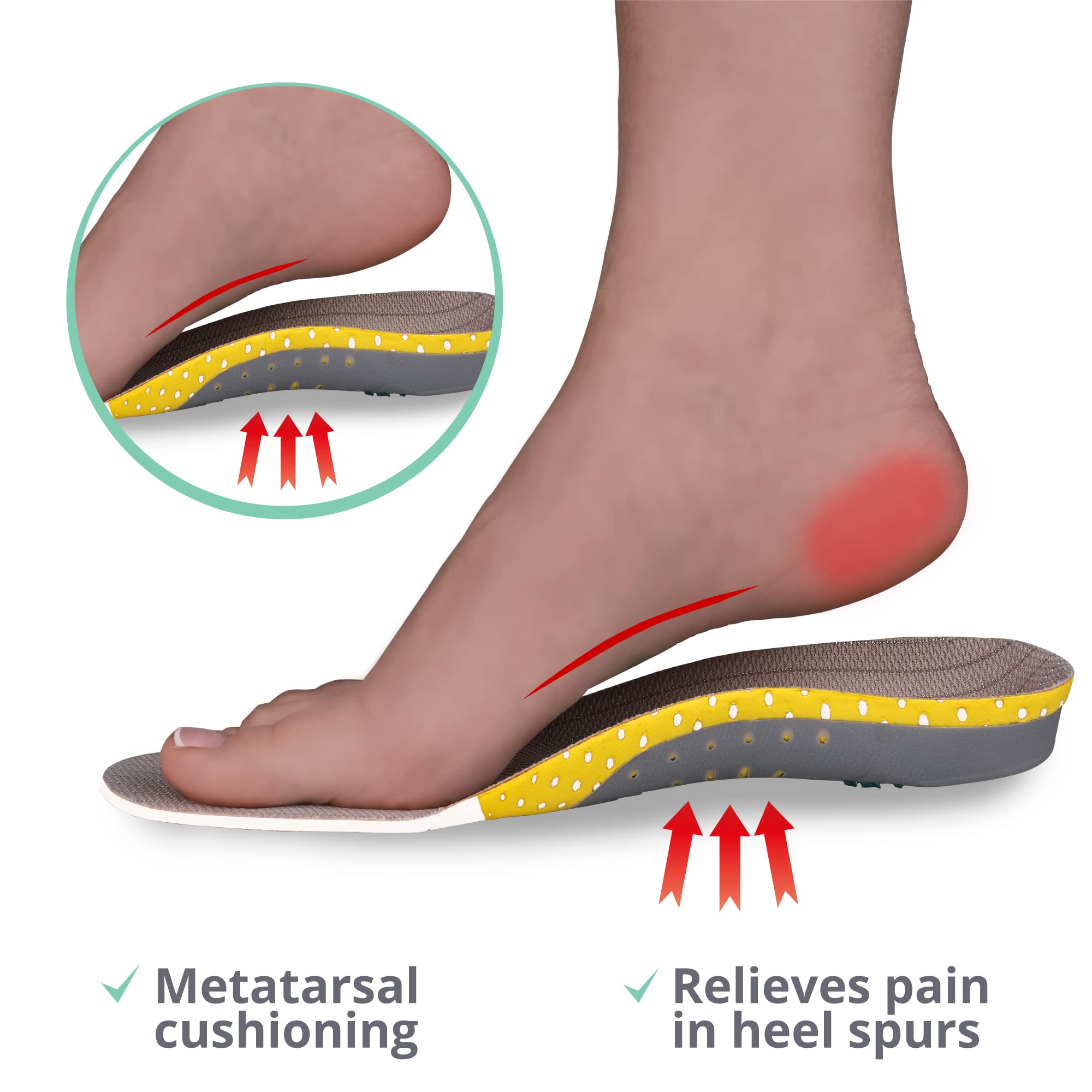 Semelles Orthopédiques Marol Sport - Contre Épine Calcanéenne - Lot De 2 Paires - 35-47