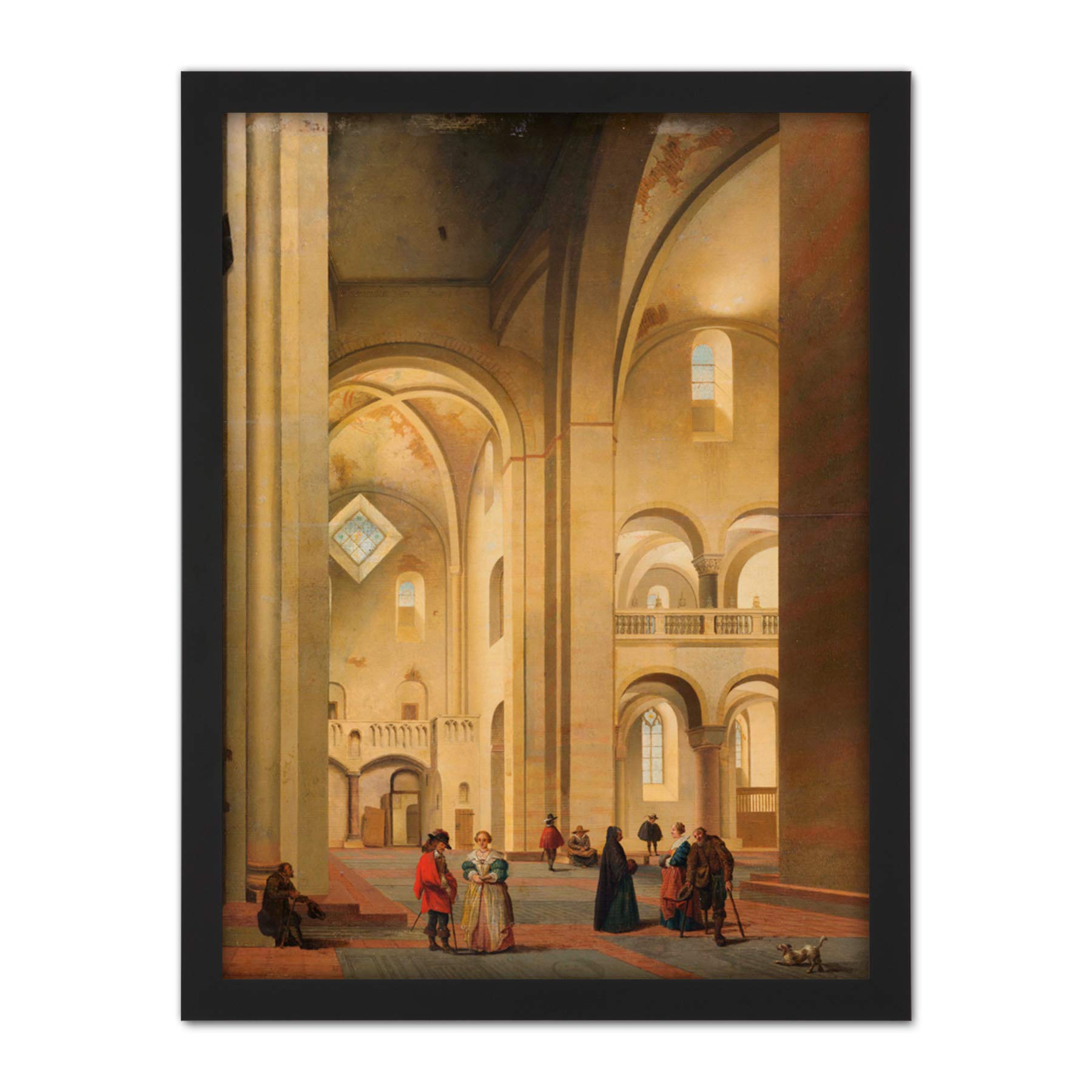 Artery8 Saenredam The Transept Of The Mariakerk In Utrecht Artwork Framed Wall Art Print 18X24 Inch
