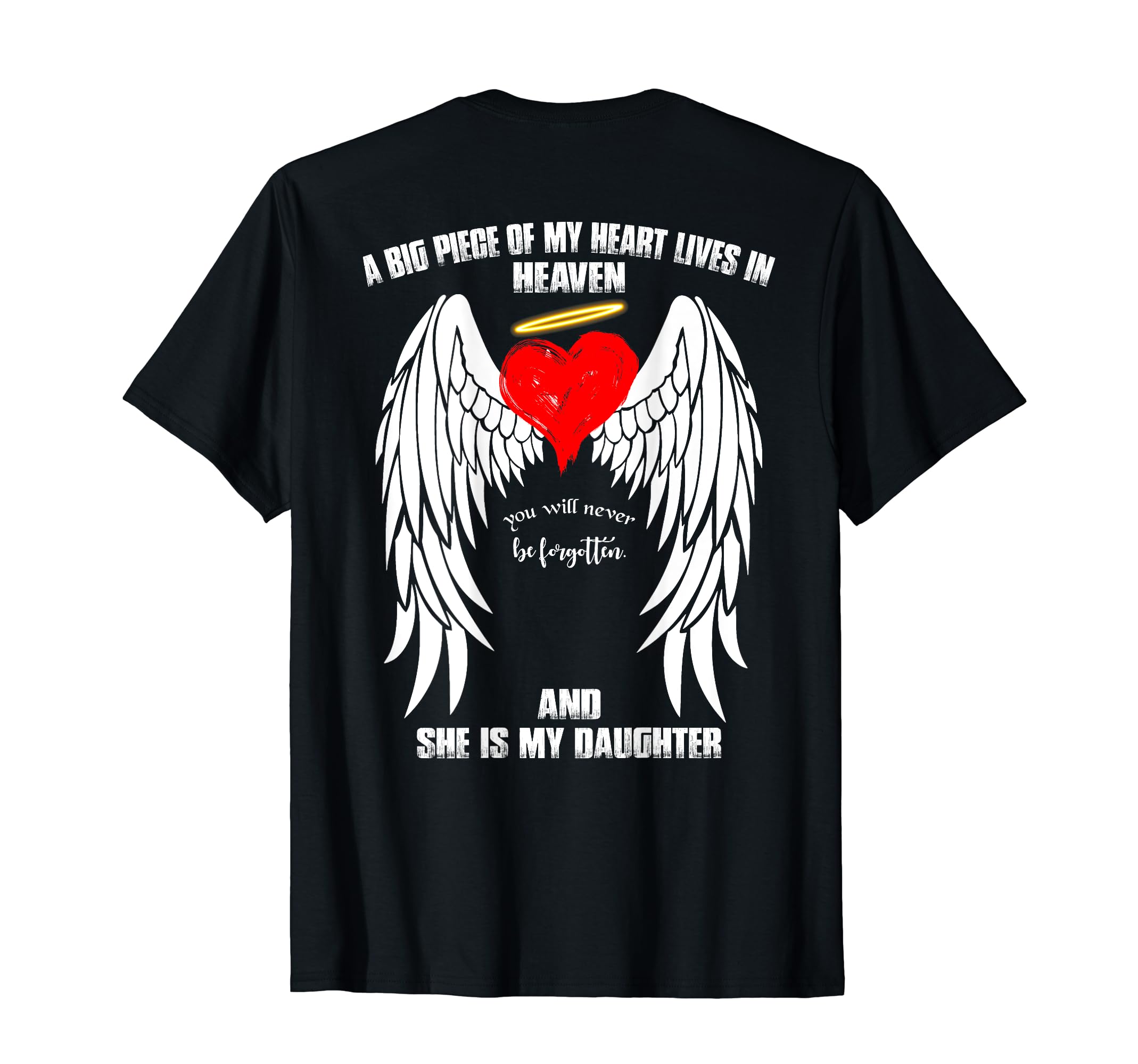 Daughter Guardian Angel Shirt A Piece Of My Heart In Heaven
