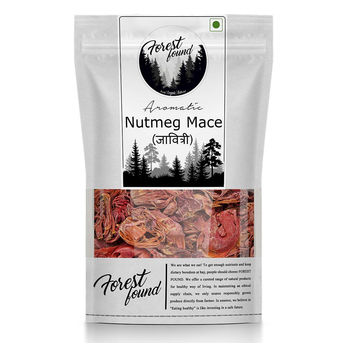 Forest Found Whole Spices Nutmeg Mace Javitri | Big Size Japatri Natural, Aromatic, Pesticide Free, Kerala Origin | Ideal for Cooking, Baking, and Health Benefits (Pack of 1, 100g)
