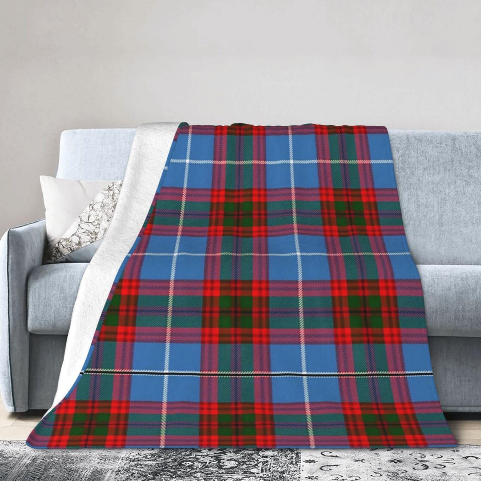 ERTDFXCV Clan Crichton Tartan Blanket 80"x60"