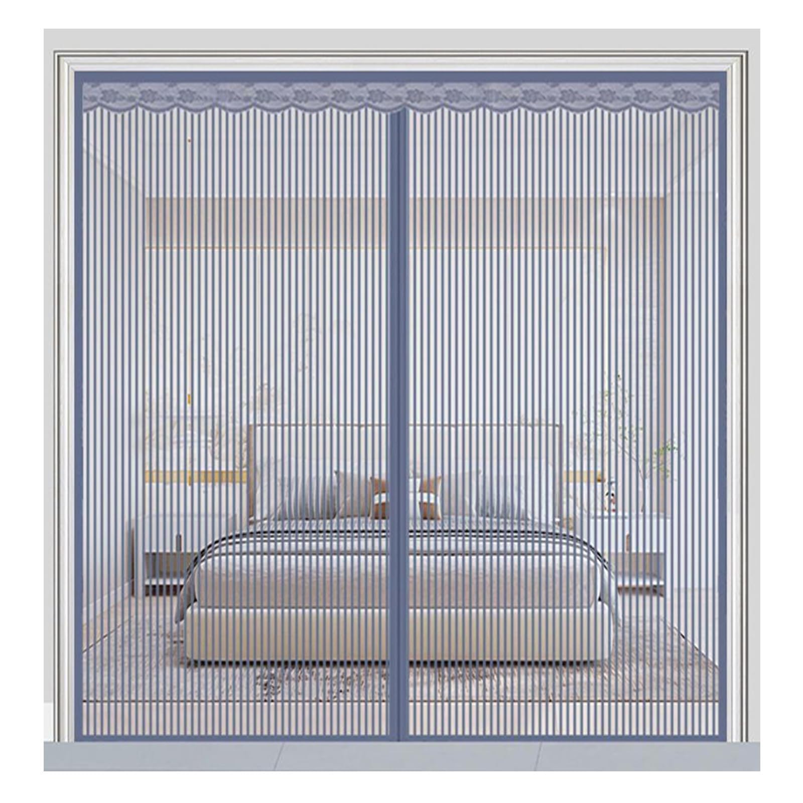 Fralhqfl Magnetic Shielded Door Net, Insect Proof Mosquito Net, Shielded Front Door Magnetic Closed To Prevent Insects From Entering And Fresh Air From Entering, Used For Magnetic Sealed Closed Door Curtain Ne