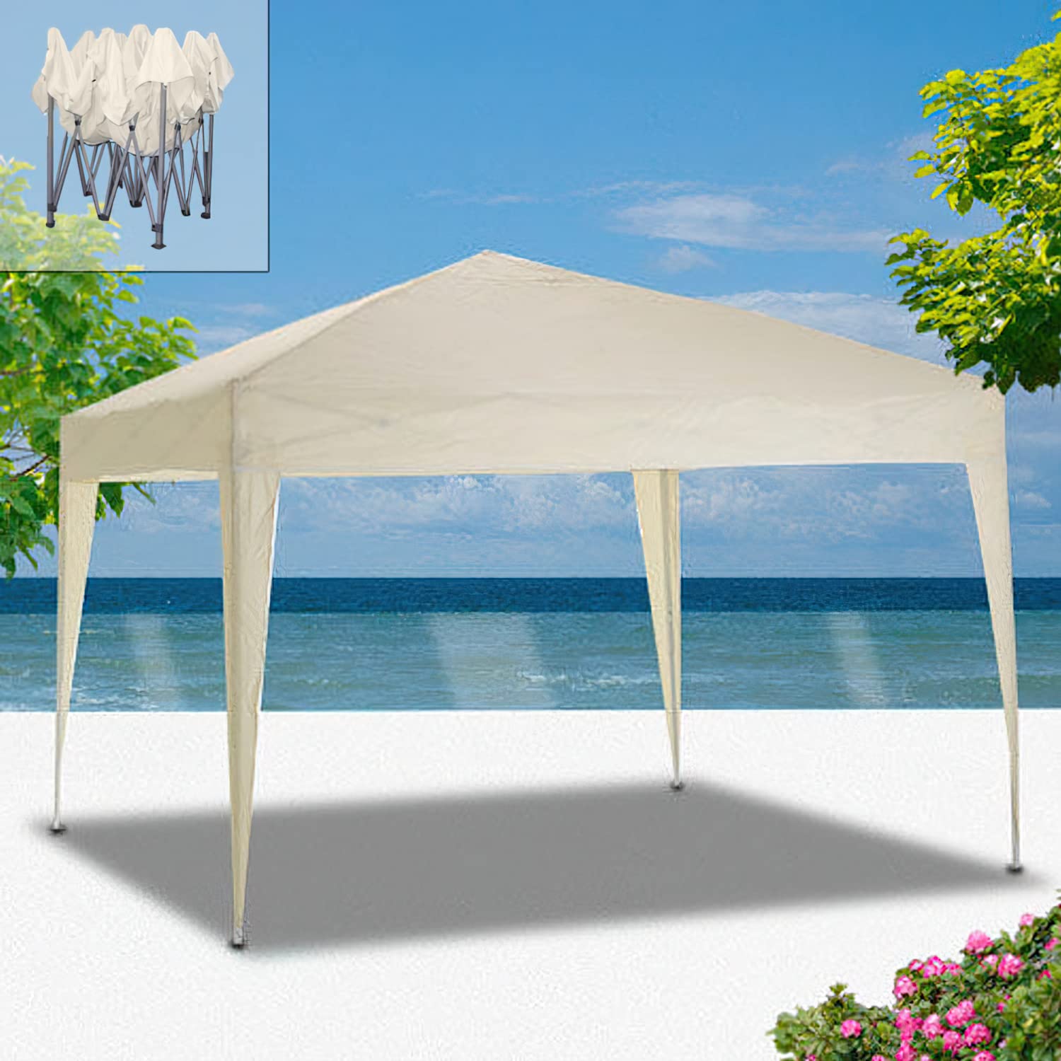Papillon 8043307 pergola 3 x 3 m składana aluminiowa metaliczna 123 x 22 x 22 cm