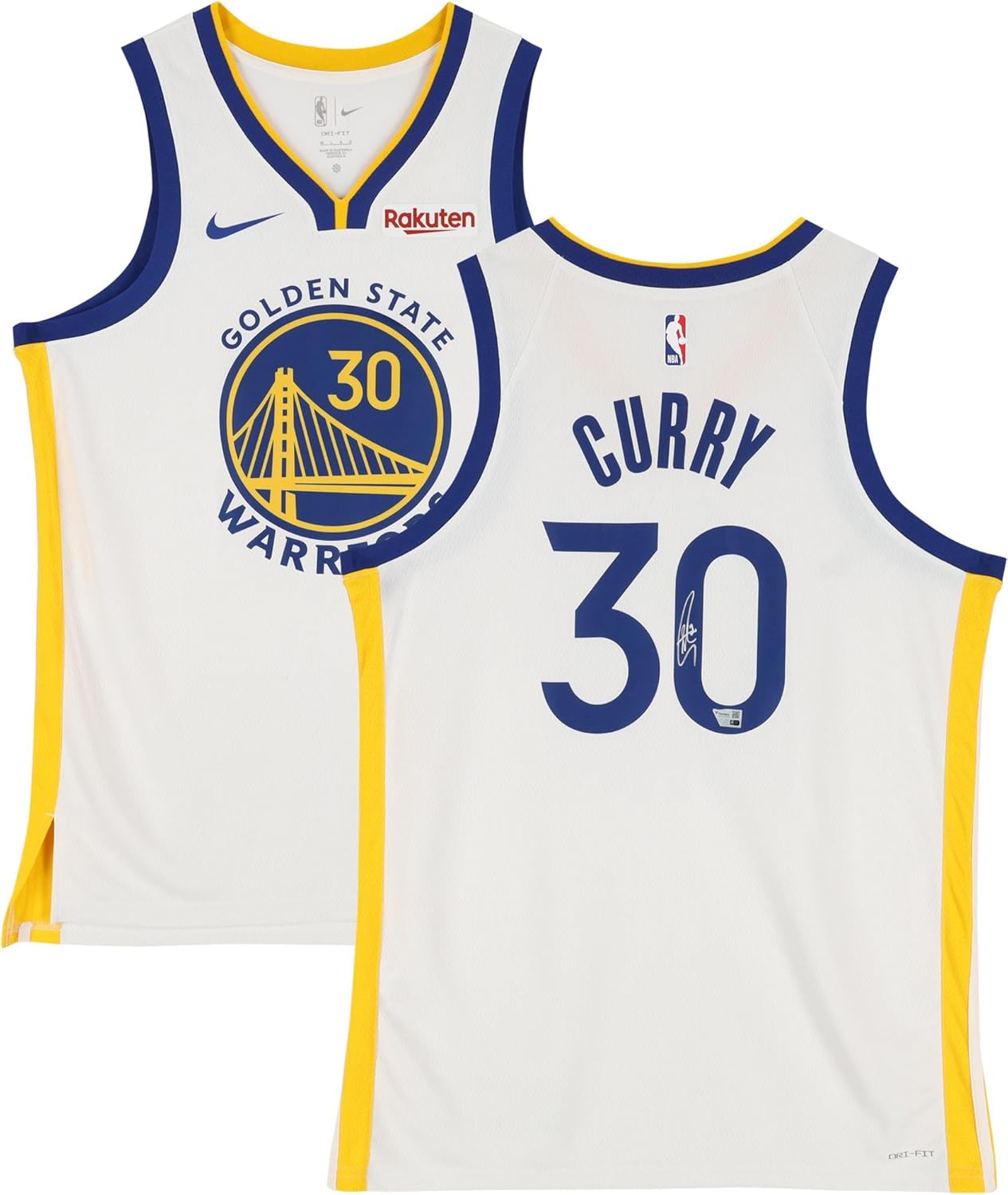 Stephen Curry en State Warriors Autographed White Nike 2022-23 Association Edition Swingman Jersey - JSA - Autographed NBA Jerseys