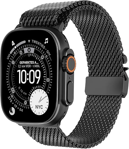 Correa de Titanio para Apple Watch Ultra 3/2/1 49mm, Puls…