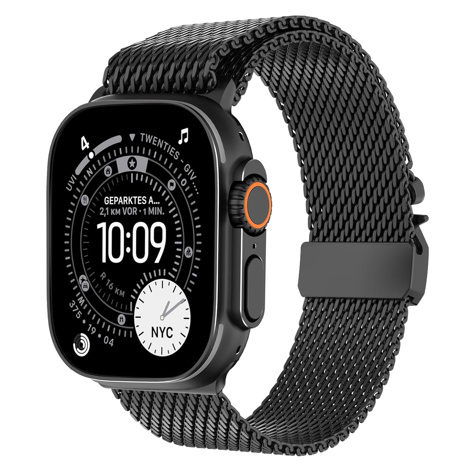 Tytanowy pasek do zegarka Apple Watch Ultra 3/2/1, 49 mm, nowe wzornictwo, tytanowe zapięcie, pasek do Apple Watch 49 mm, 46 mm, 45 mm, 44 mm, 42 mm (seria 3 2 1), Series 11/10/9/8/7/6/5/4/3/2/1/SE