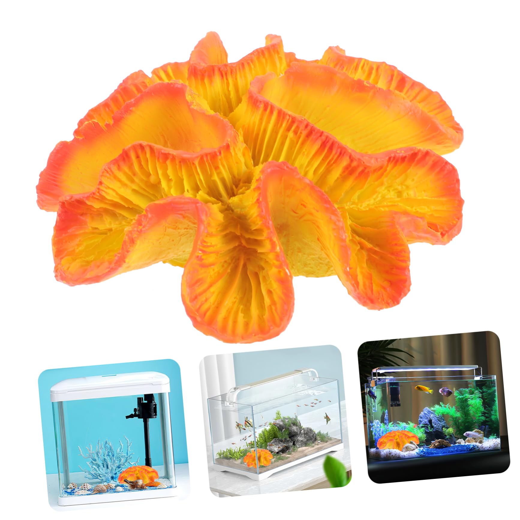 Kisangel Decoración De Acuario De Coral Artificial Estatua De Coral Imita El Paisaje Marino Accesorio para Peceras y Acuarios De Agua Dulce y Salada