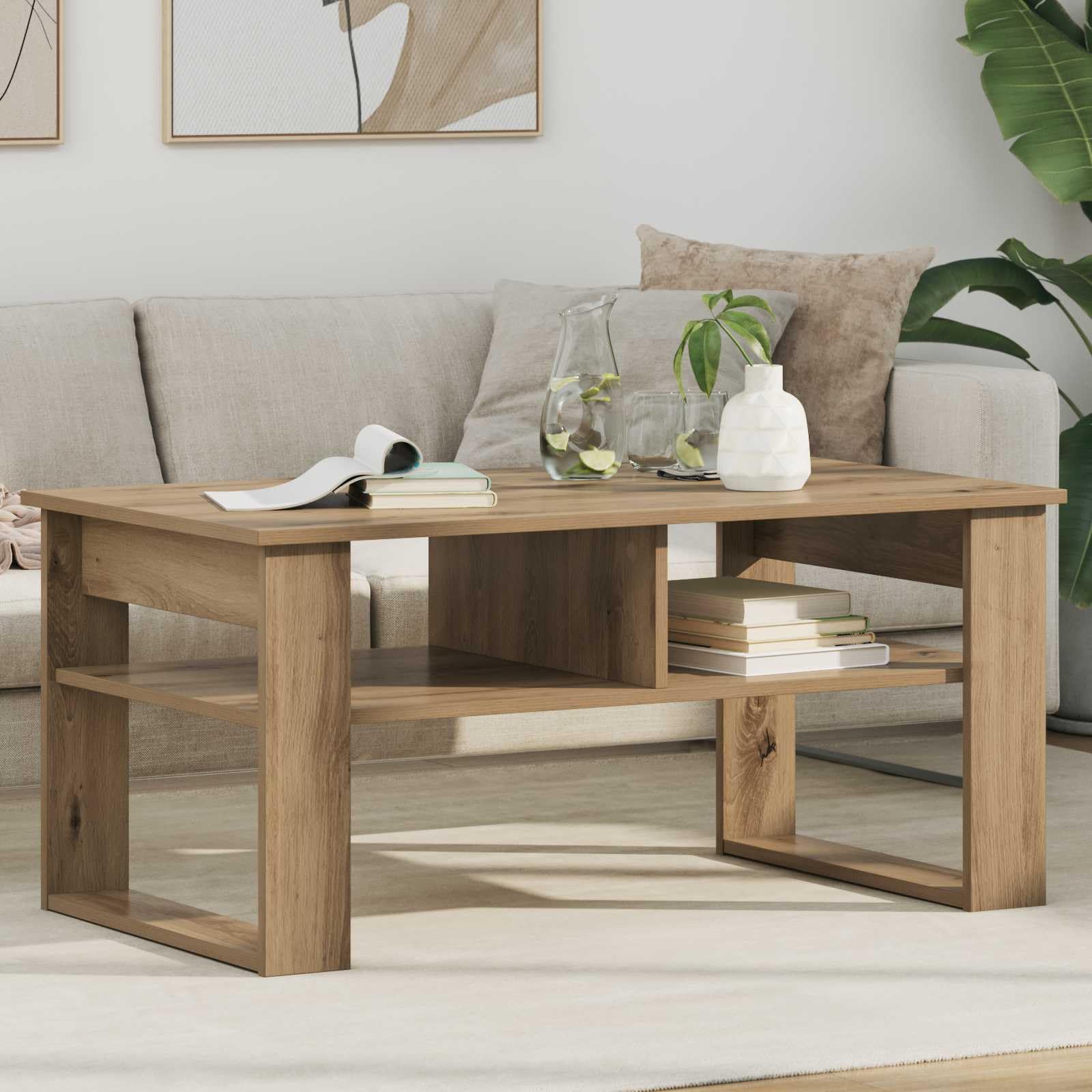Table basse en bois d'ingénierie chêne pour sublimer votre séjour et vos pauses café