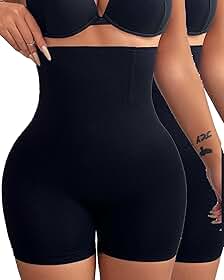 Sliot Cinta modeladora feminina para controle abdominal, cinta modeladora para o corpo feminino, shorts modeladores de cintura alta (preto (2 peças), tamanhos GG-XGG)
