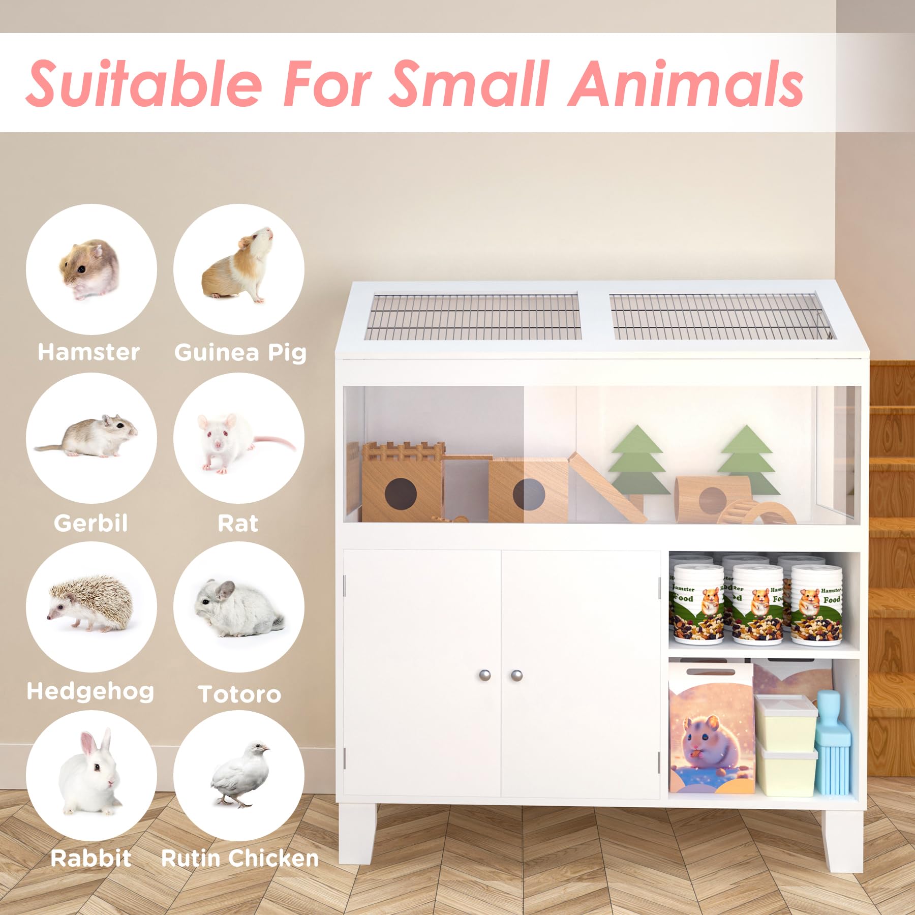 Gallery Detail: Chew Proof Hamster Cage With Storage Cabinet